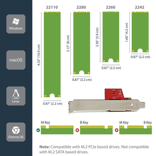 StarTech.com x4 PCI Express 3.0 to M.2 PCIe NVMe SSD Adapter StarTech.com x4 PCI Express 3.0 to M.2 PCIe NVMe SSD Adapter